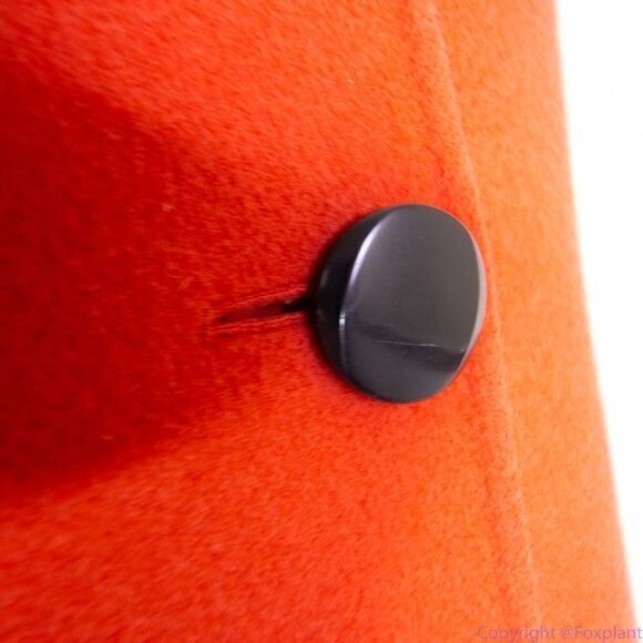 Carole Little 100% wool Orange blazer jacket with black button, size Petite - Picture 5 of 16